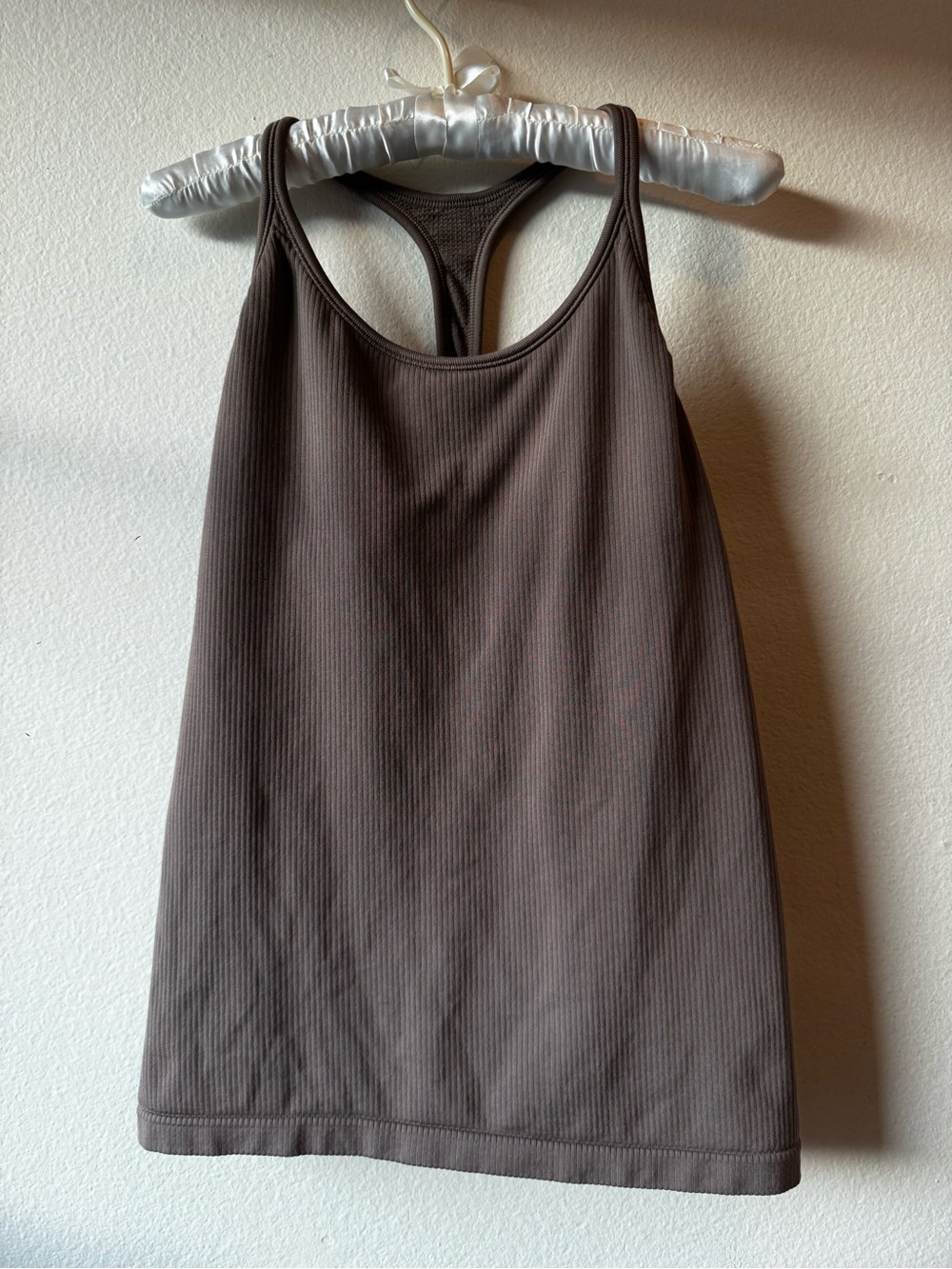 Athleta Brown Ribbed Racerback Tank Top